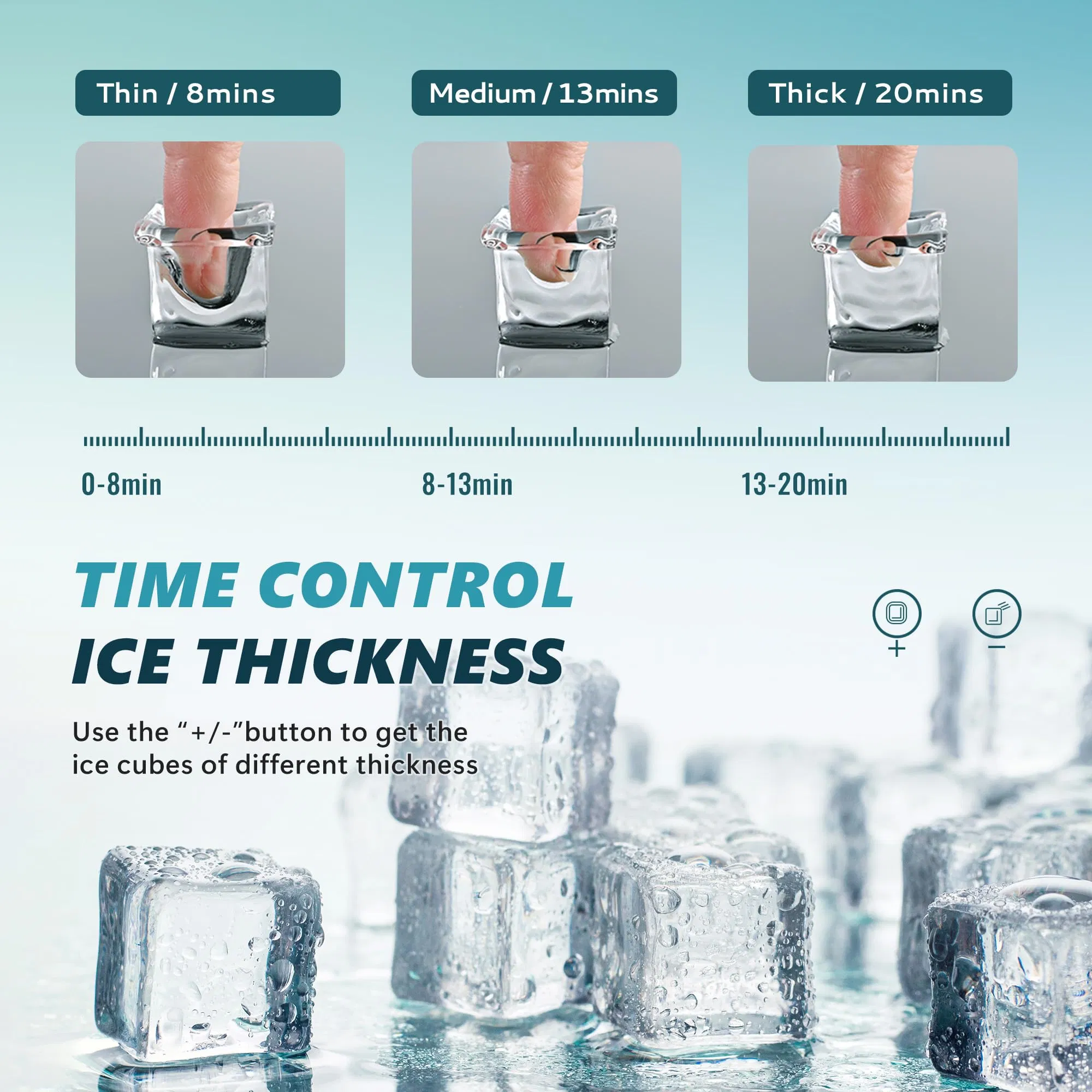 Portable Ice Maker with Touch Control for User-Friendly Operation
