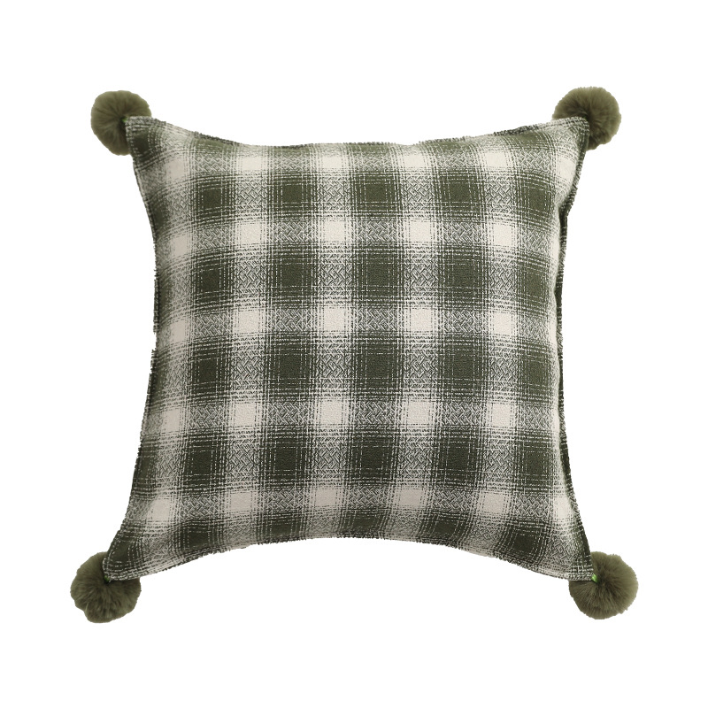 Stylish Cotton Plaid Sofa Cushion Cover for Cozy Living Spaces