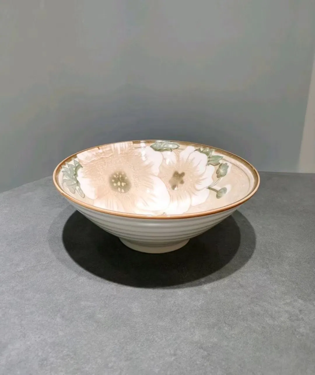 8.2"Salad Soup Bowl with Pad Prting Porcelainware Ceramics Tableware