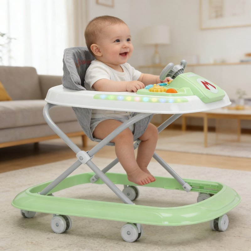 Baby Walker Multi Functional Anti-Rollover Infant Walking Learning Trolley Baby Walker