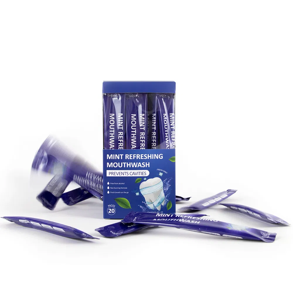 Mint Fresh Travel Mouthwash - Zero-Alcohol Sachets