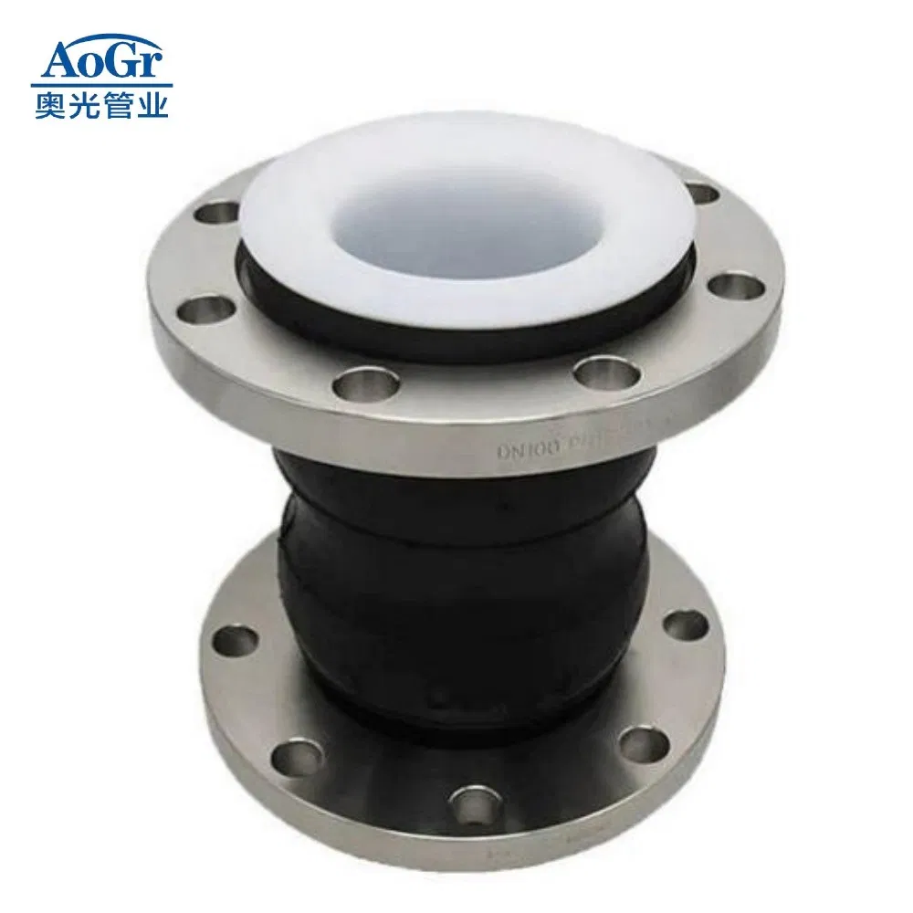 High Temperature/Corrosion Resistant PTFE Lined Single/Double Sphere Flexible EPDM Rubber Expansion Joint/Pipe Joint PN6/PN10/PN16/PN25/ANSI B16.5 Class 150 lb