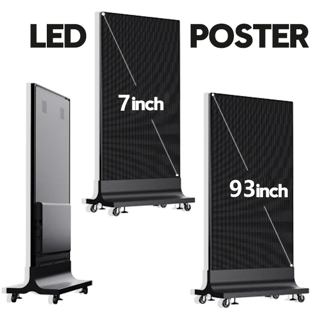 Factory Moveable Indoor P1.75 P2.19 P2.59 High Brightness Digital LED Advertising LED Poster Display Screen Billboards