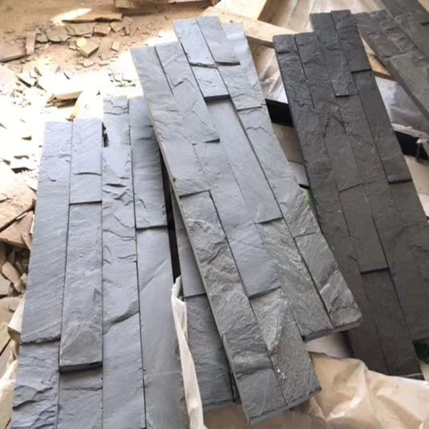 Natural Black Slate Wall Cladding Stone Veneer Decorative Culture Stone for Sale