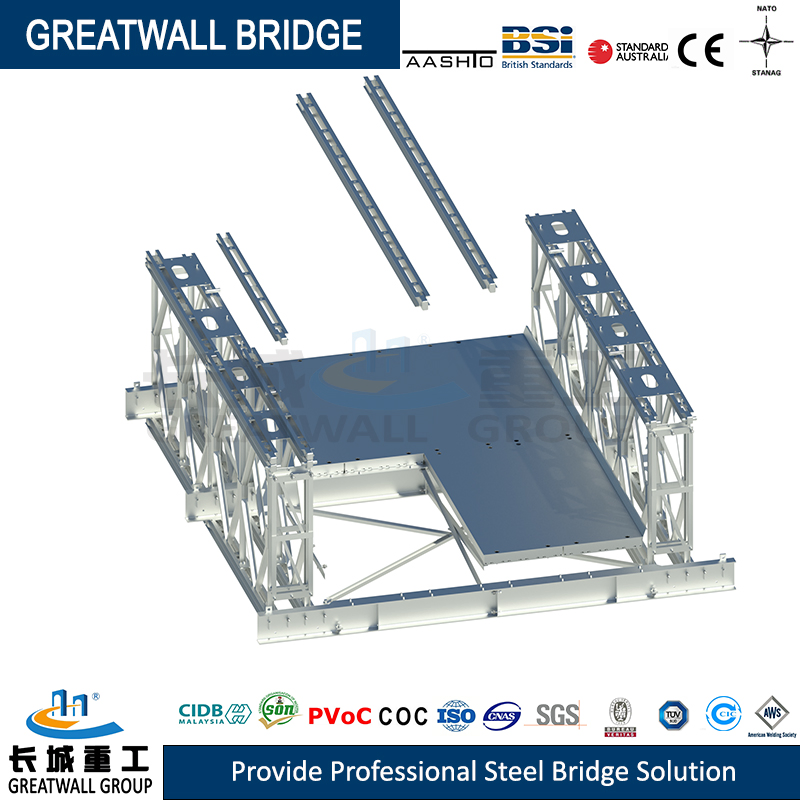 Prefabricated Portable Hl-93 Bailey Bridge for Emergency and Fast Delivery