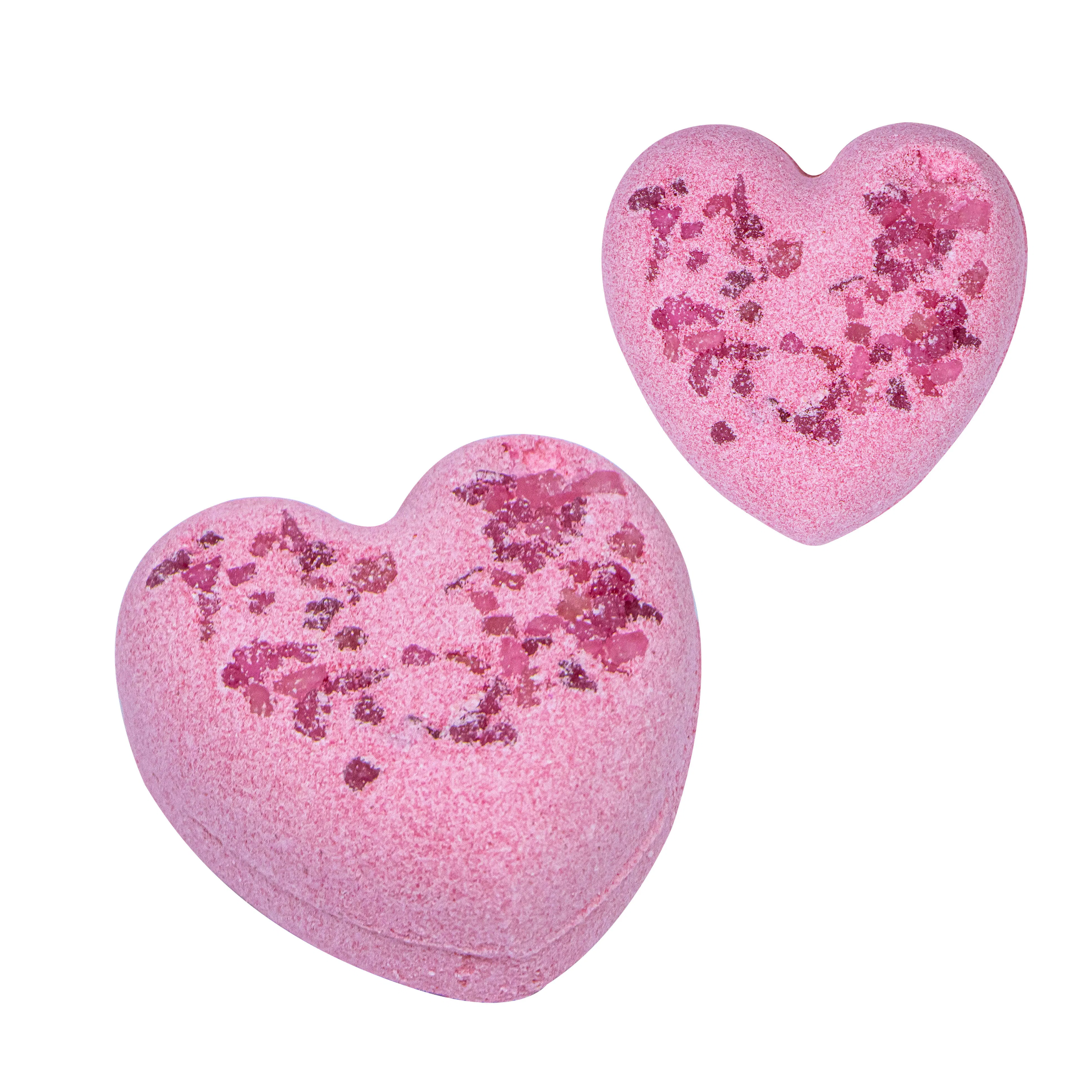 Customized MSDS/100% Natural Heart Shape Bath Bomb Lover's Pink Heart Bath Bombs