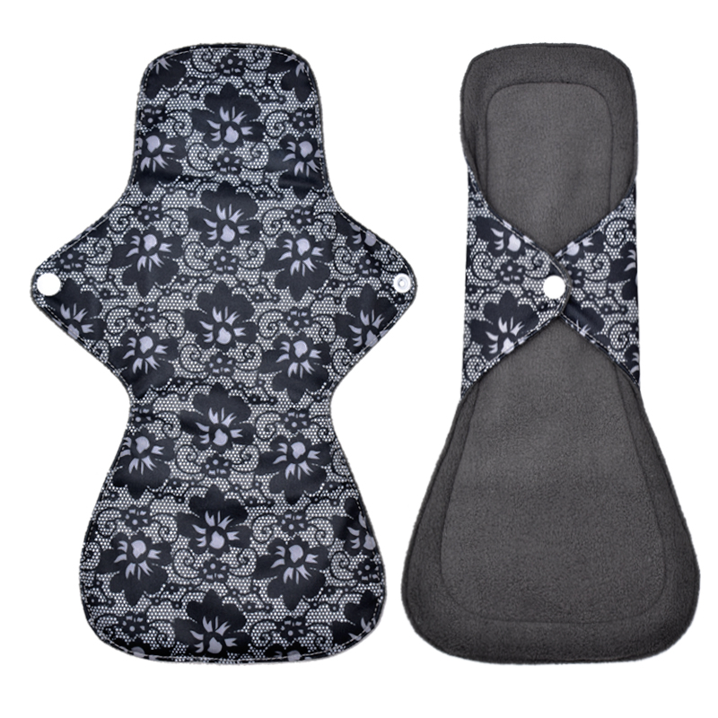 Eco-Friendly Feminine Menstrual Period Organic Bamboo Cotton Reusable Sanitary Cloth Pads