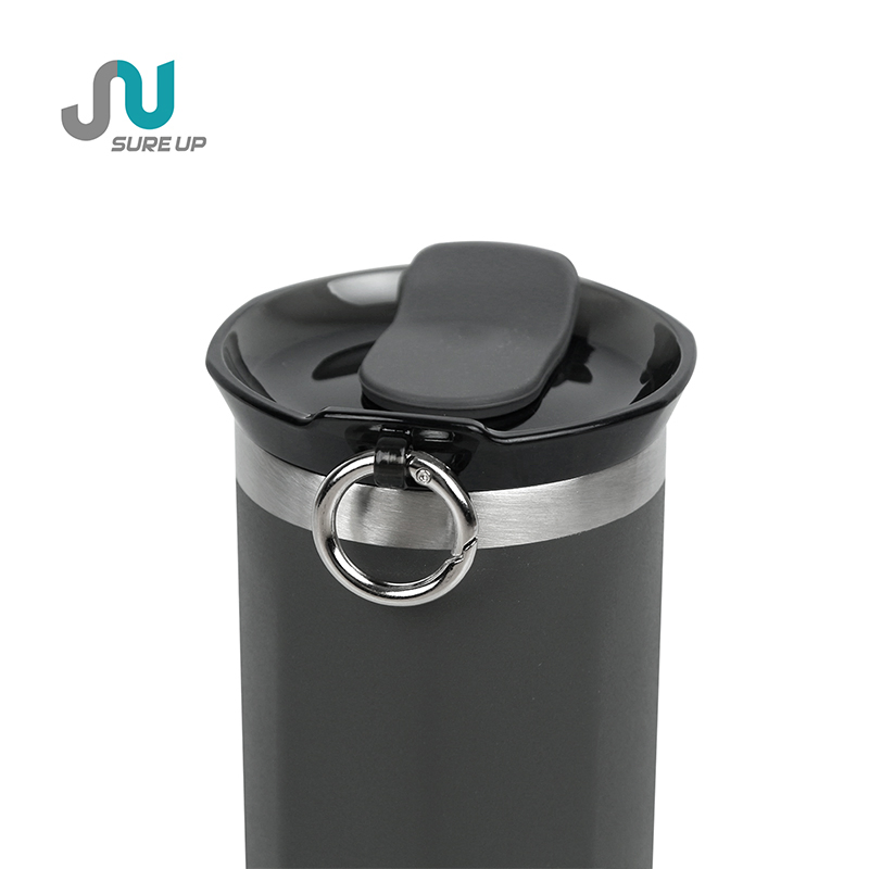Modern Stainless Steel Vacuum Thermos Mug with Hanging Buckle for Outdoor & Indoor Use