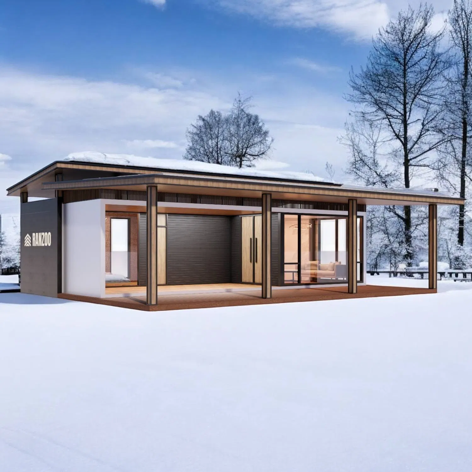 Ranzoo 3 Bedroom Steel prefab mobile portable modular tiny prefabricated Homes with Tailored Layout and Two-Story Options