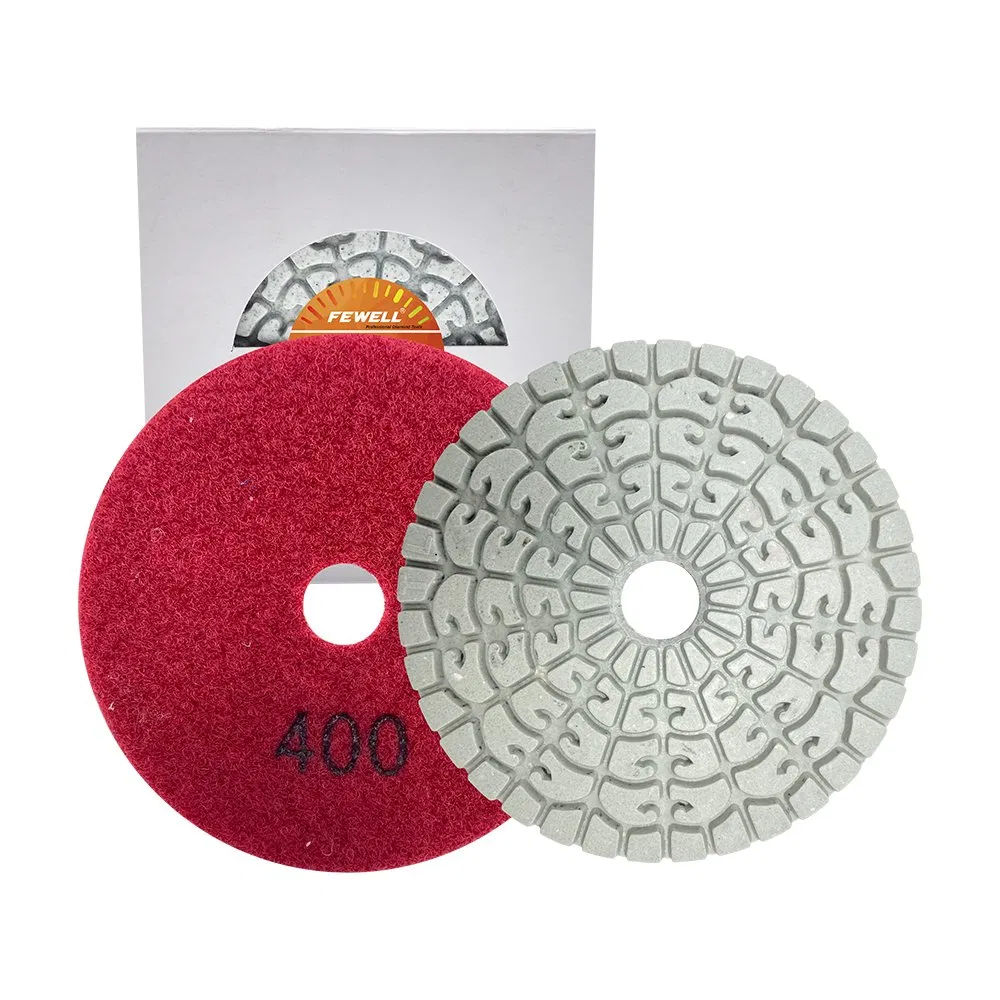 4inch 100mm 400# Nylon Fiber Nano Diamond Polishing Pads for Ceramic Stone Concrete Granite
