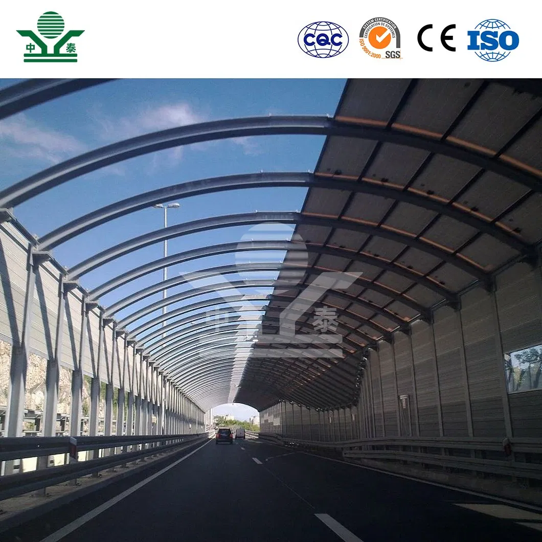 Zhongtai Freeway Sound Barrier Walls China Manufacturing Soundproof Fence Barrier Louver Hole Type Noise Wall Highway