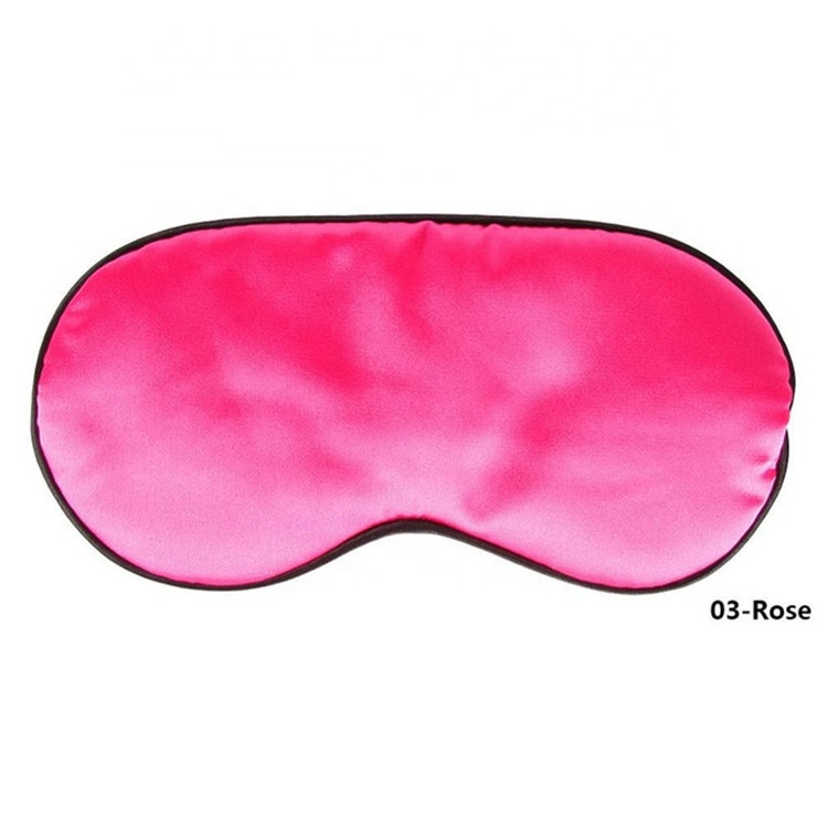 Hot Sale Custom Logo Printed 100% Light Blocking Silk Sleep Eye Mask