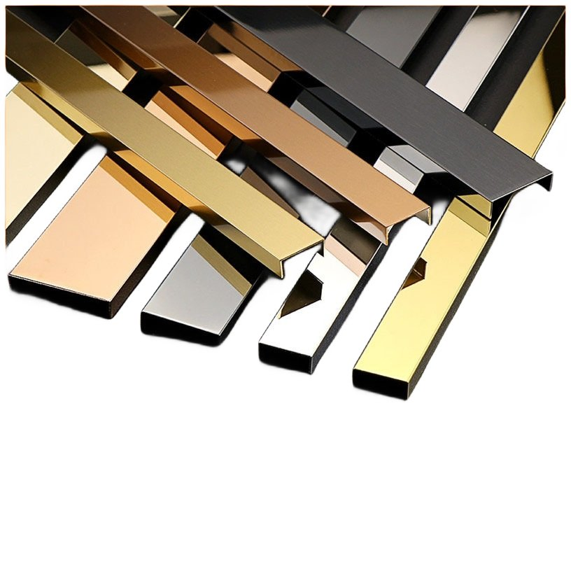 U-Shape Mirror Angle Trim Stainless Steel Wall Panel Decorative