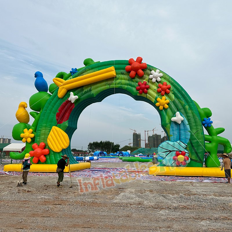Gingerbread House Inflatable Arch for Christmas
