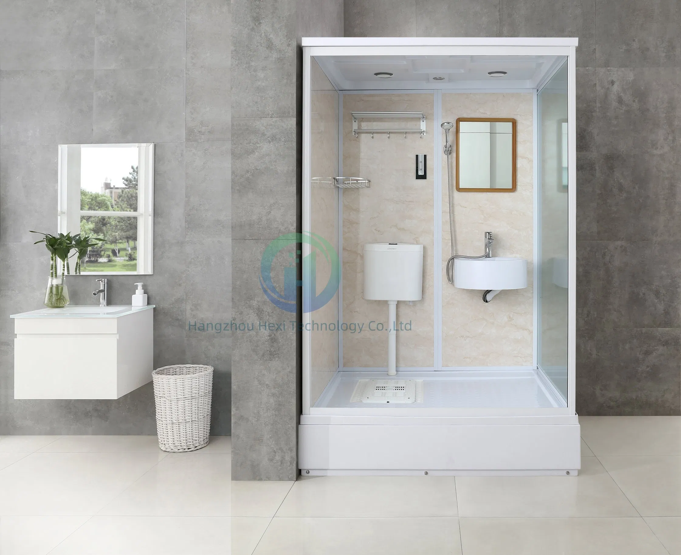 Prefab Toilet Bathroom Shower Curtain Bathroom Pods