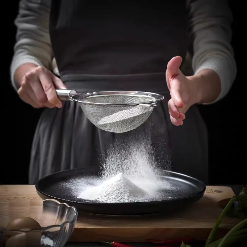 Kitchen Utensils Mesh Sieve Gadget Stainless Steel Food Colander Implements