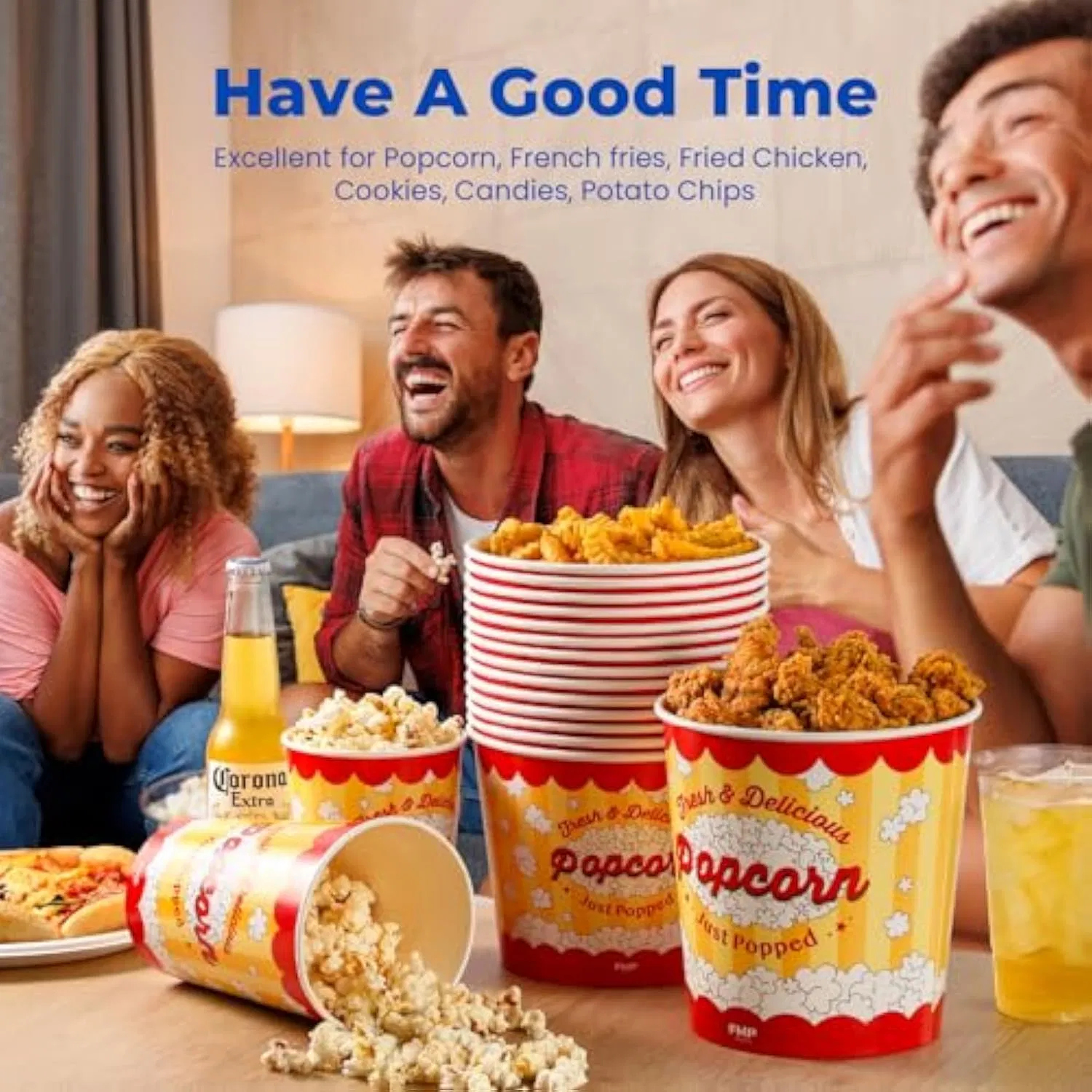 Бумажные стаканчики для попкорна, компостируемые