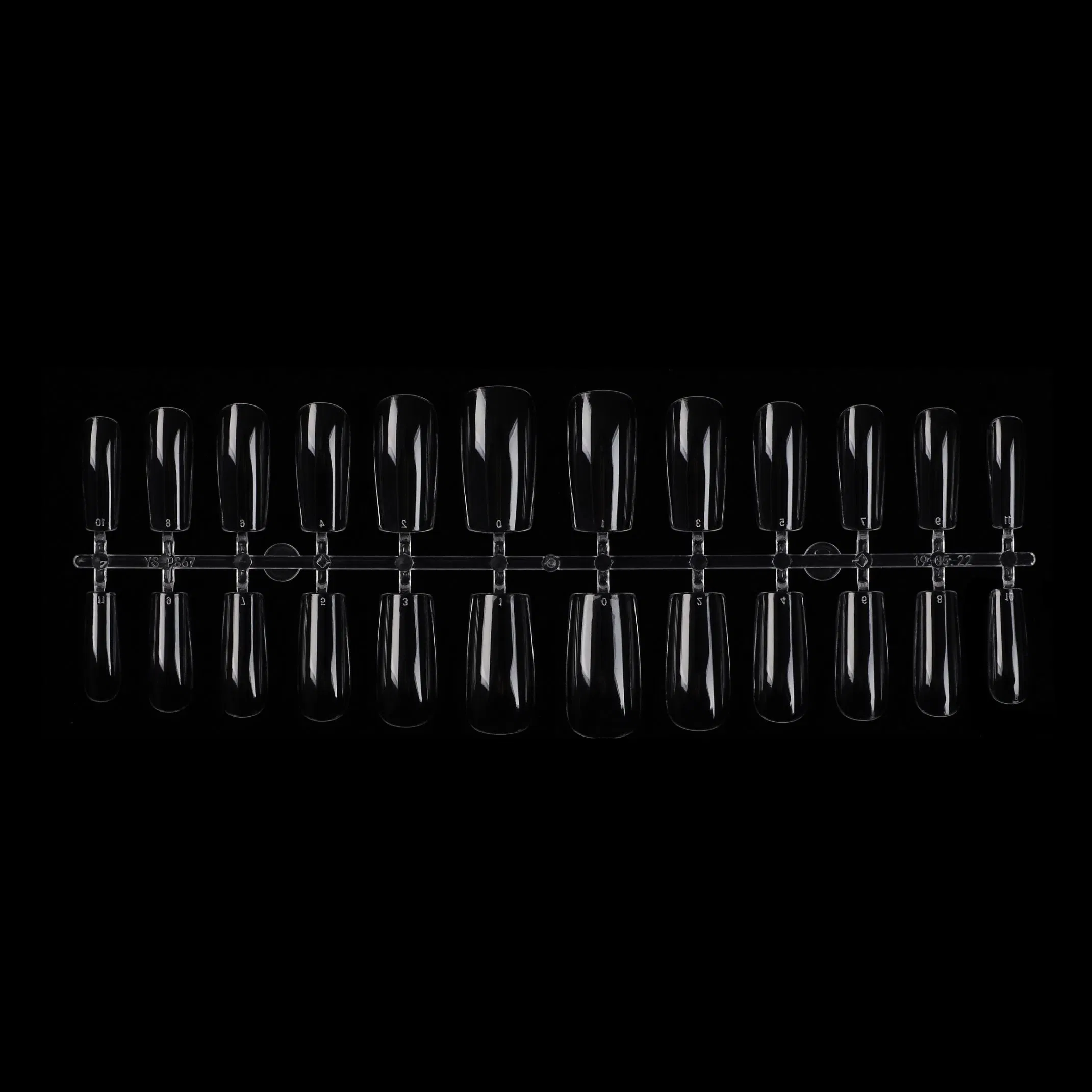 Square False Nail Tips Clear Natural White Traceless Nail Art Tips