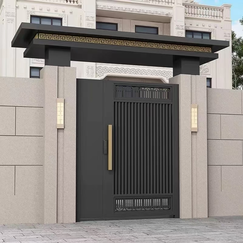 Customizable Minimalist Aluminum Art Gate with Intricate Designs