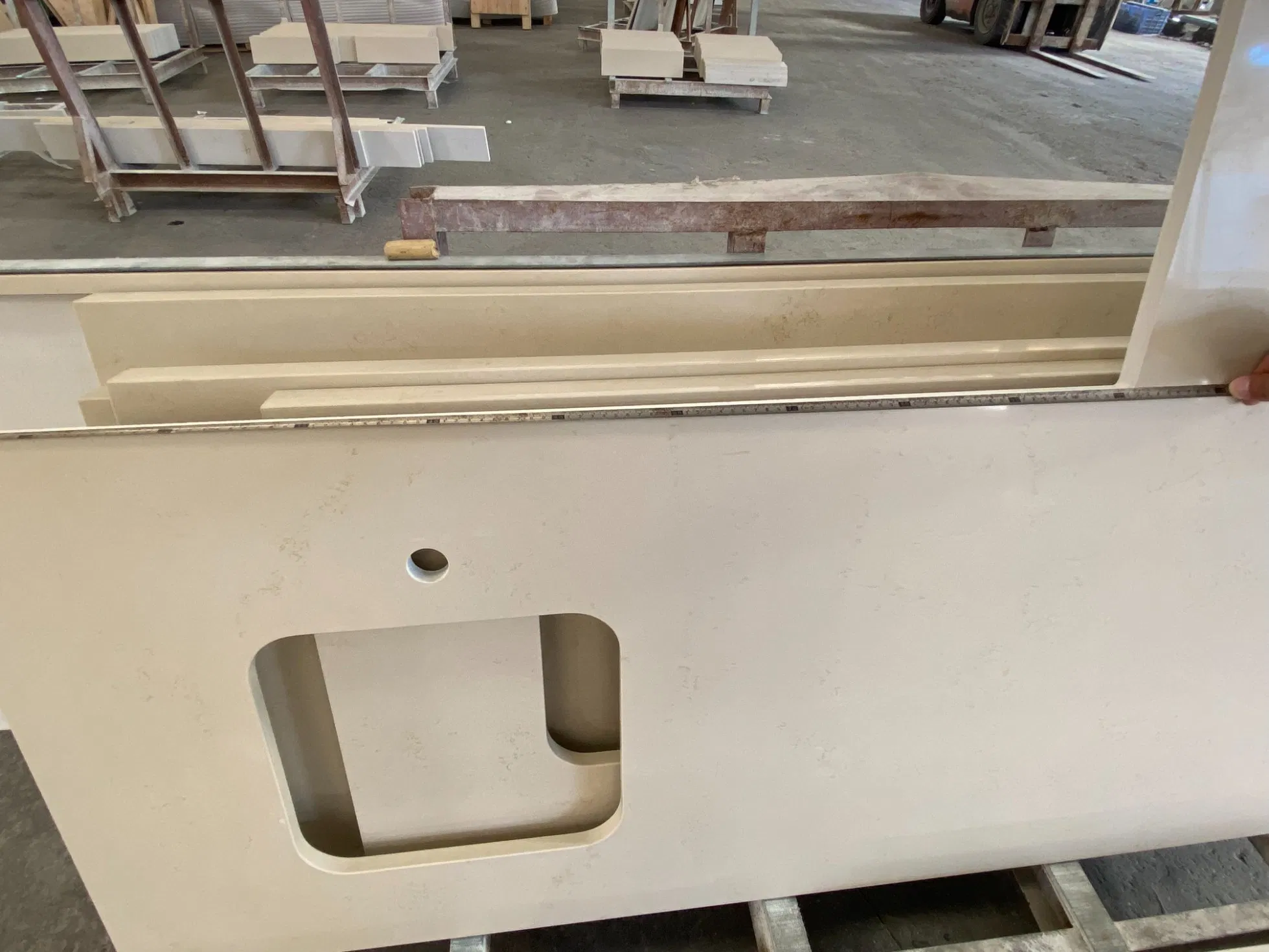 Artificial Stone Quartz Bathroom Countertops Prefab Vanity Top Bath Tops