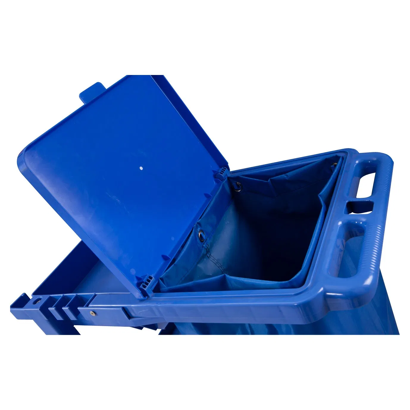 Commercial Cleaning Housekeeping Trolley Plastic Janitorial Cart with Cover