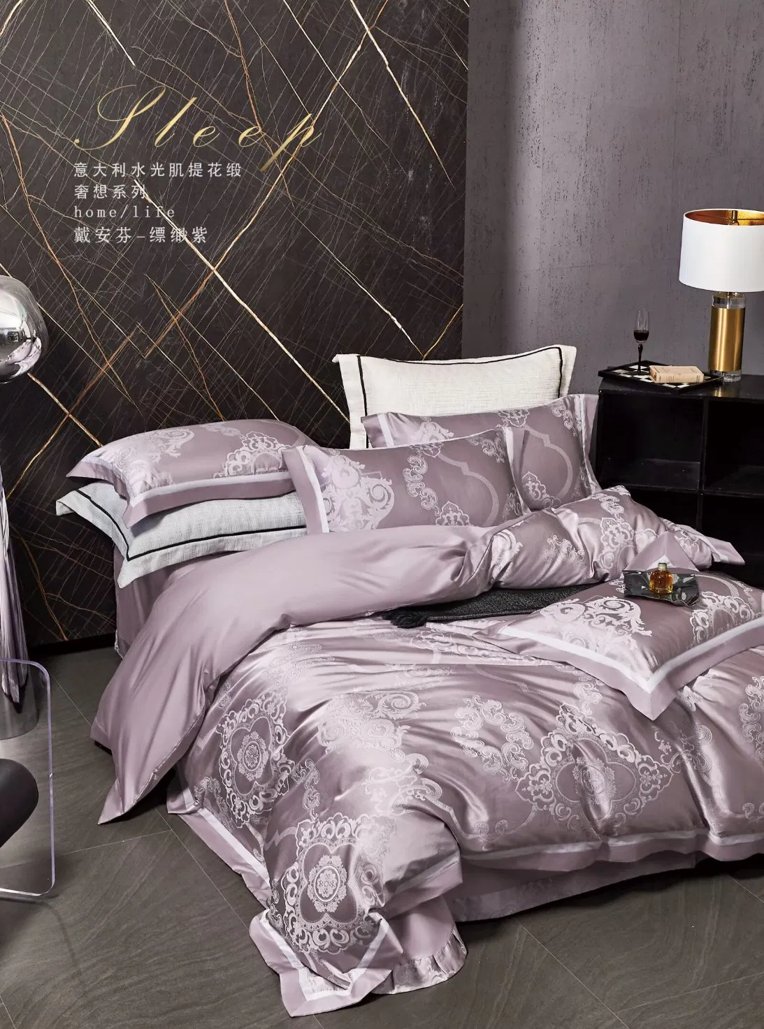 Luxury Hotel Embroidery Long Staple Cotton Duvet Comforter Quilt Cover King Bed Linen Flat Sheet 4 Pieces Bedding Set