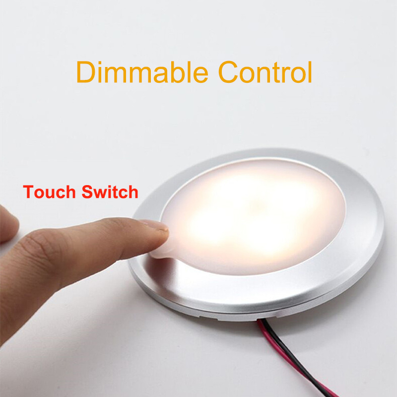 Светодиодный плафон для авто, 12/24В, сенсорный