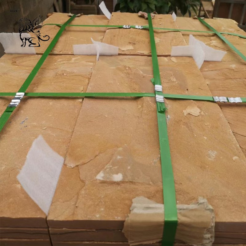 Factory Custom House Decor Yellow Granite Natural Stone Veneer Exterior Interior Wall Cladding for Building