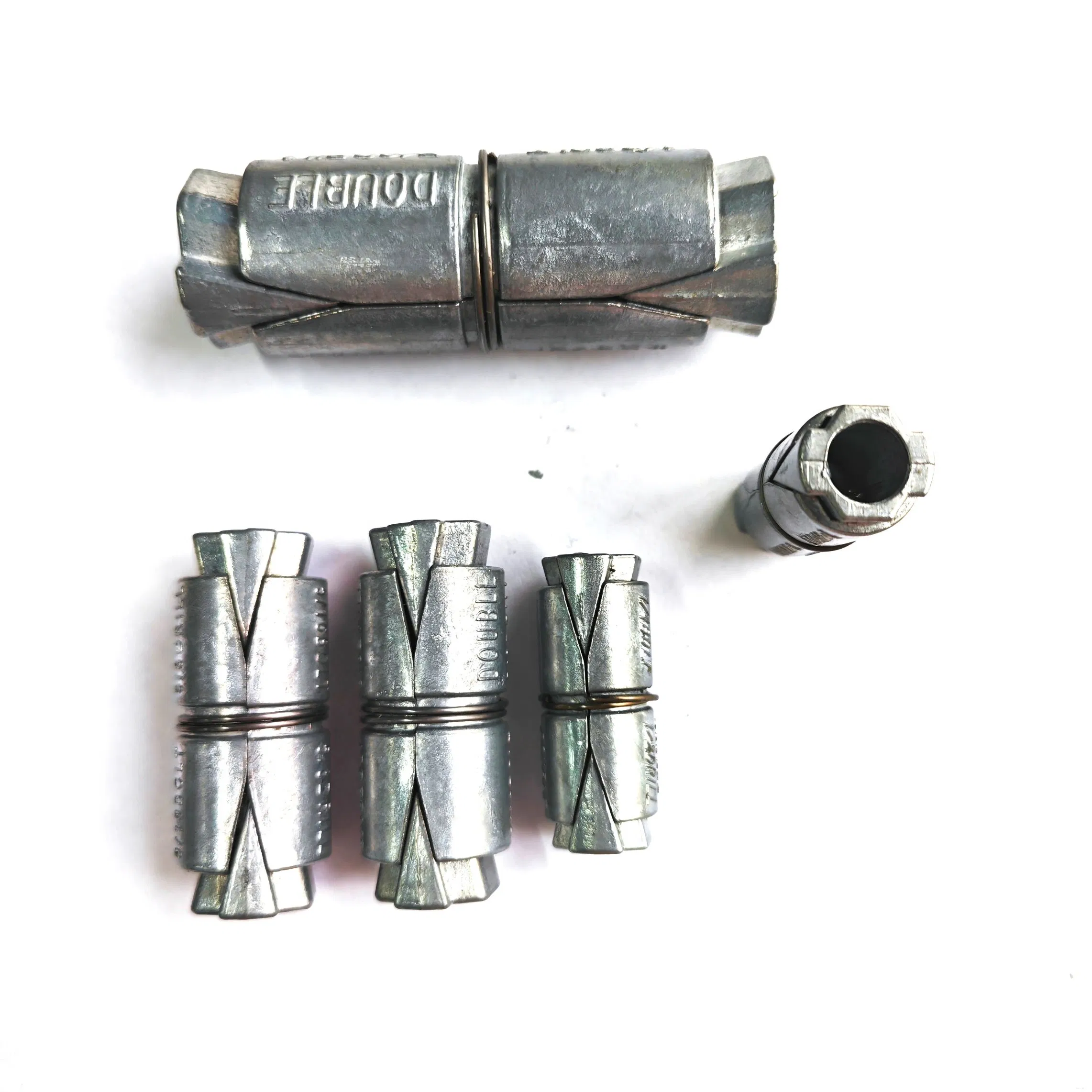 Анкерный болт двойного распора из цинкового сплава, 1/4-3/4 дюйма