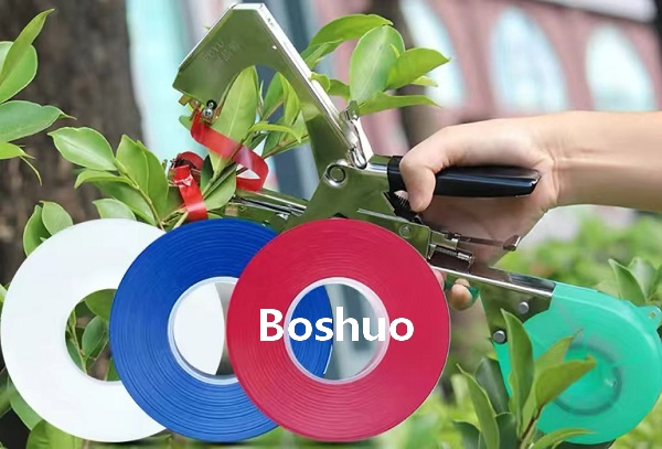 China Supplier Stretch Plastic PVC PE Waterproof Outdoor Garden Tapetool Plant Tie Tape for Grapes Tomatoes Peppers Cucumbers Pumpkin Eggplant Bean Fixing