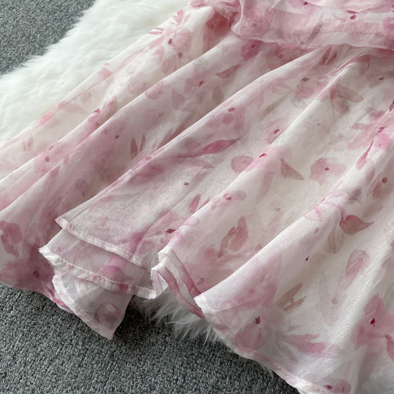 Платье женское повседневное с цветочным принтом