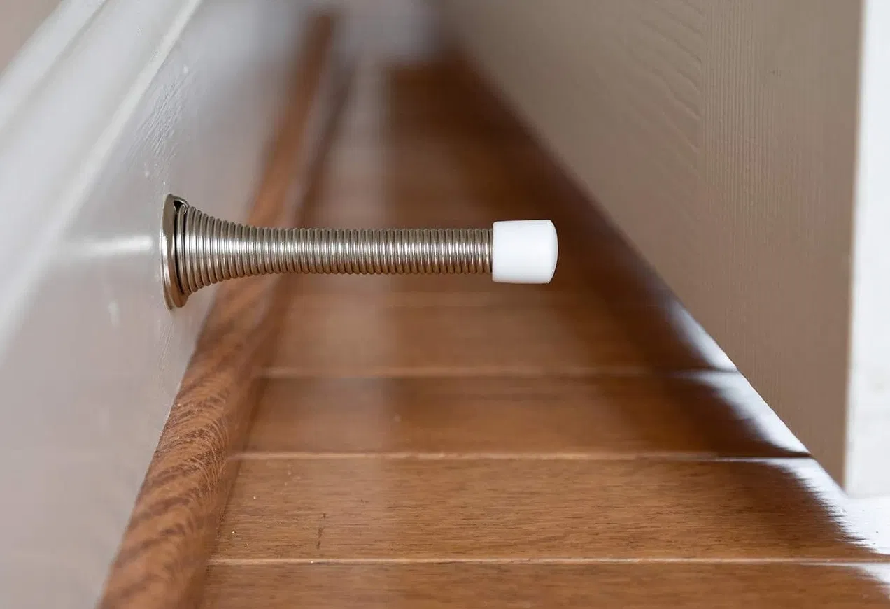 Spring Door Stopper, 3 3/4" Door Stops