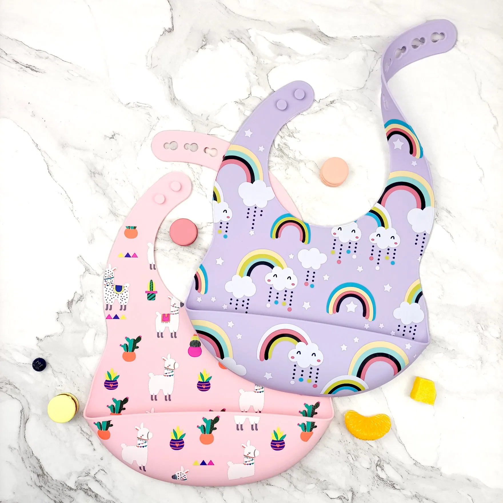 Personalized Design Custom Logo Silicone Baby Bibs for Feeding Baby Products