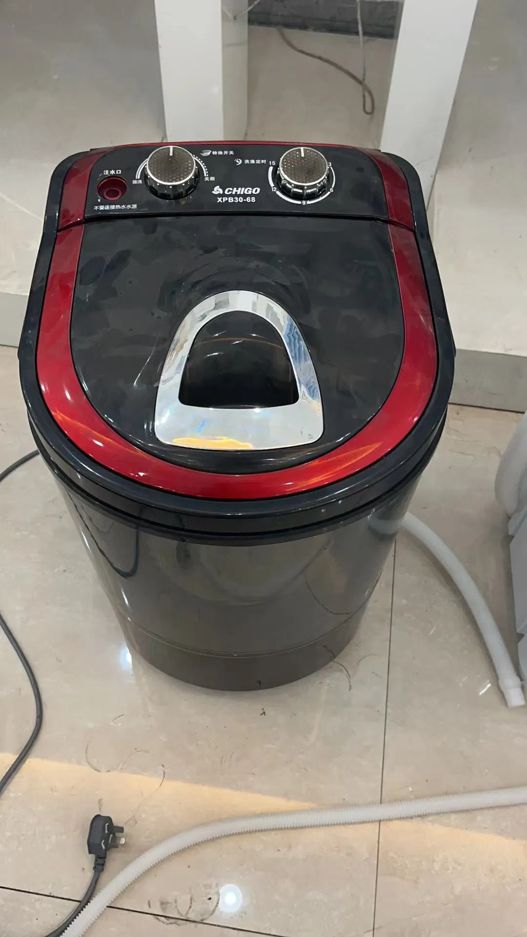 Single Tub Mini Washing Machine 3kg Portable Semi-Automatic with Basket