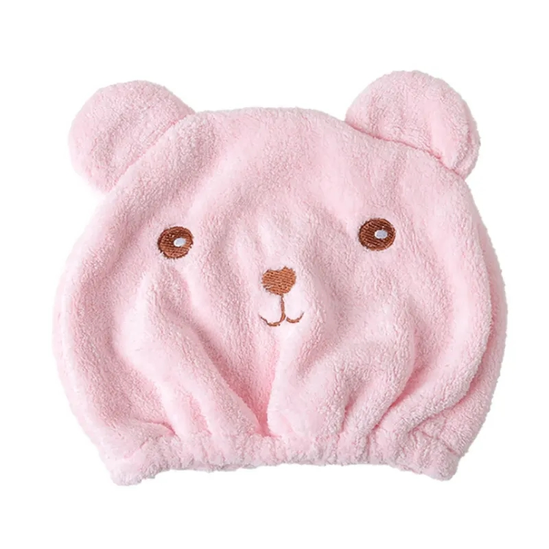 Women Hair Dry Cap Hair-Drying Hat Head Wrapped Towel