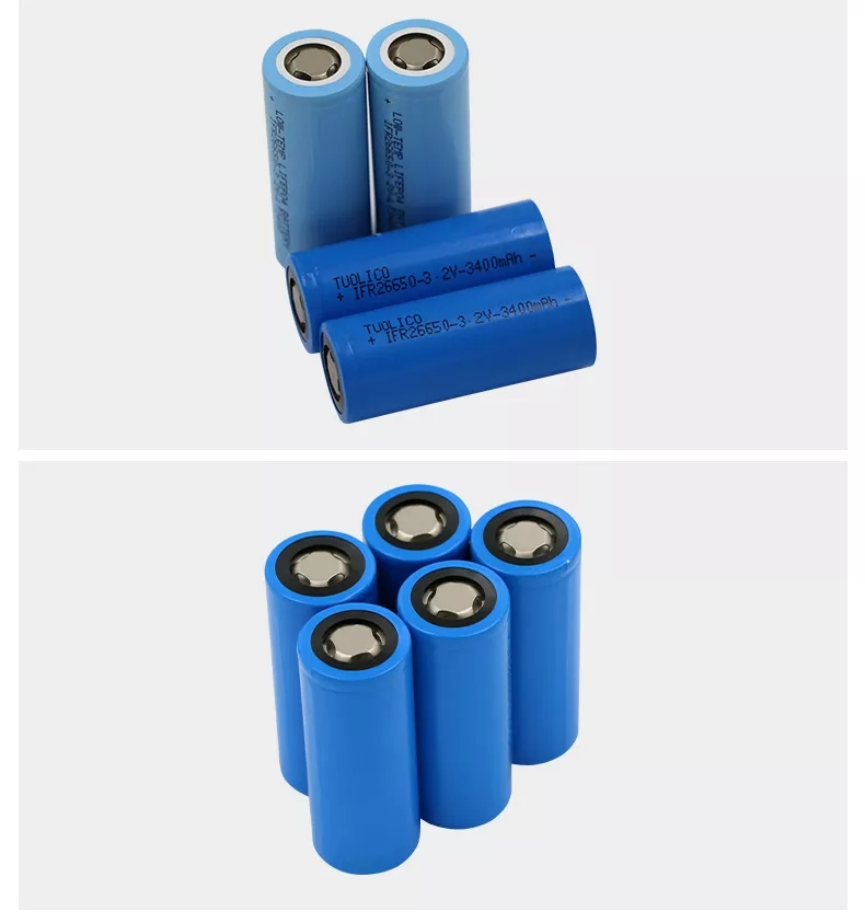 Rechargeable Battery 3.2V3400amh 5000mAh Cell Pack 26650 3.7V 5000mAh Battery