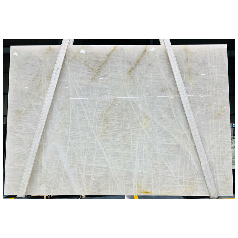 2cm Bianco Cristallo Quartzite Polished Slabs