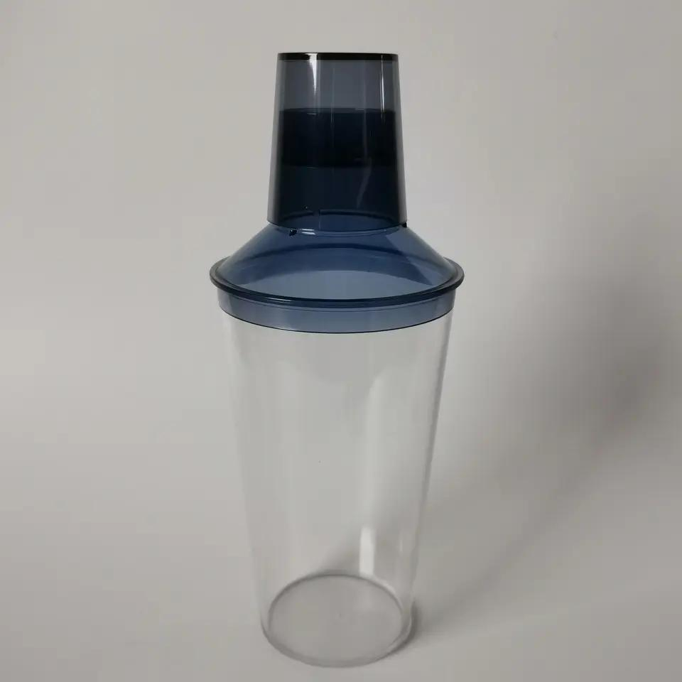 Hot Plastic Acrylic Cocktail Shaker Clear Black Drink Mixer Martini Shaker Kit Boston Shaker