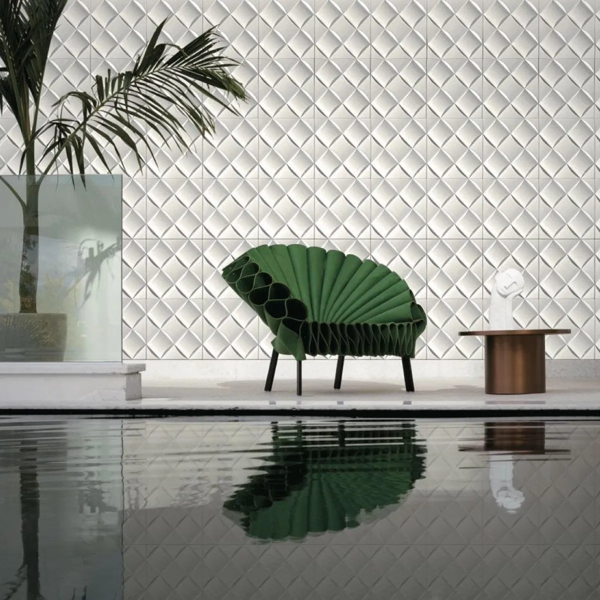 Wholesale strong Concrete UHPC 3D nice bricks for home room villa Indoor outdoor Wall decor eco-friendly Terrazzo