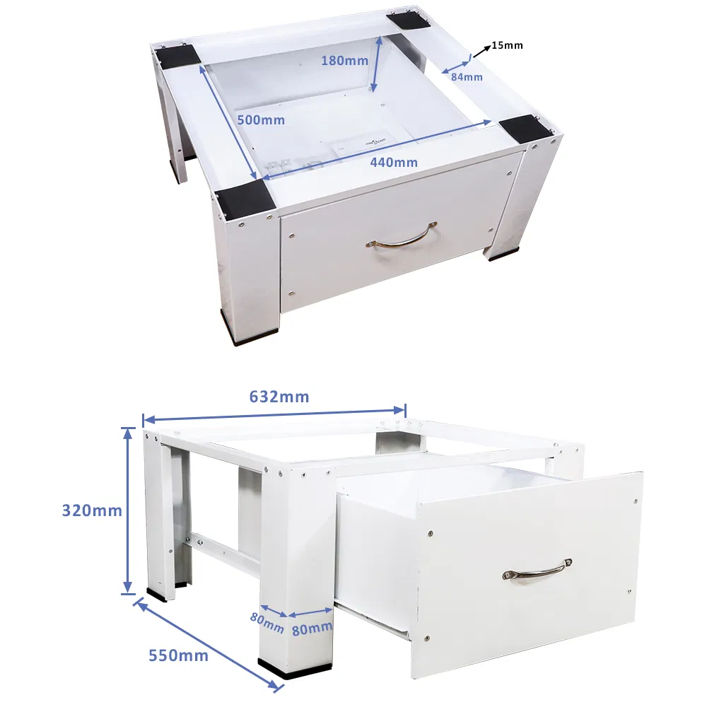 New Product Heavy Duty Laundry Appliance Balance White Storage Space Shelves Pedestal Washing Drying Machine Shelf Stand