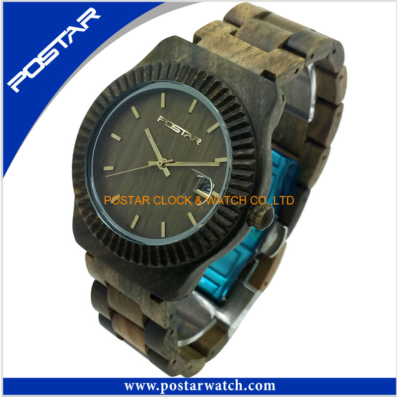 Wooden Men's Watches Bracelet Watch with Waterproof Quality