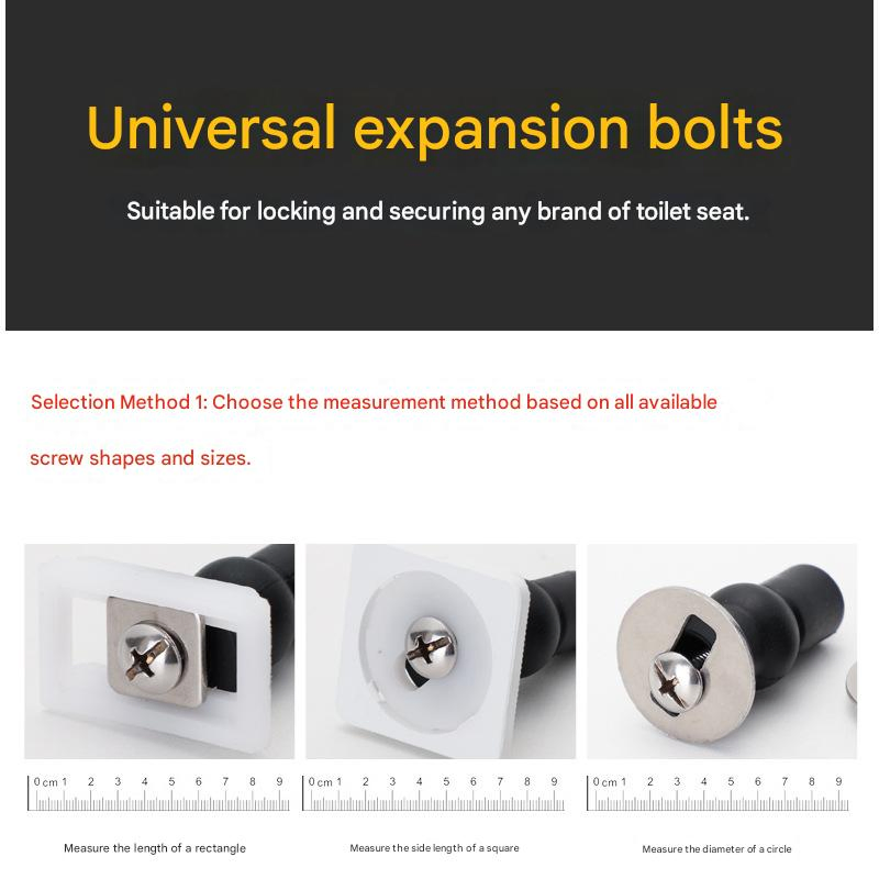 Toilet Seat Accessories Cover Plate Screw Connectors Universal Toilet Seat Installation and Fixing Expansion Screws
