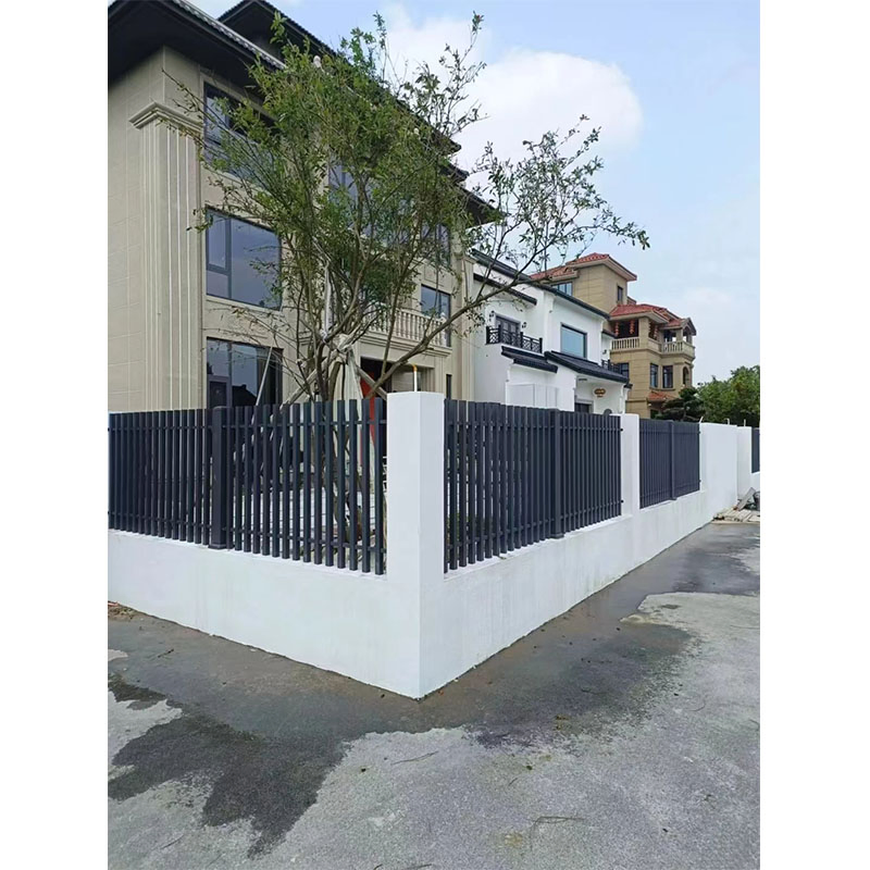 Modern Black Aluminum Fence Aluminium Privacy Fence for Home Garden