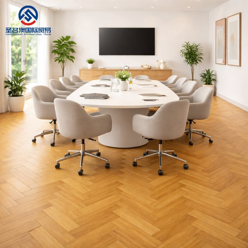 Click Lock Herringbone Engineered Wood Flooring Waterproof Oak Parquet Floor Easy Installation