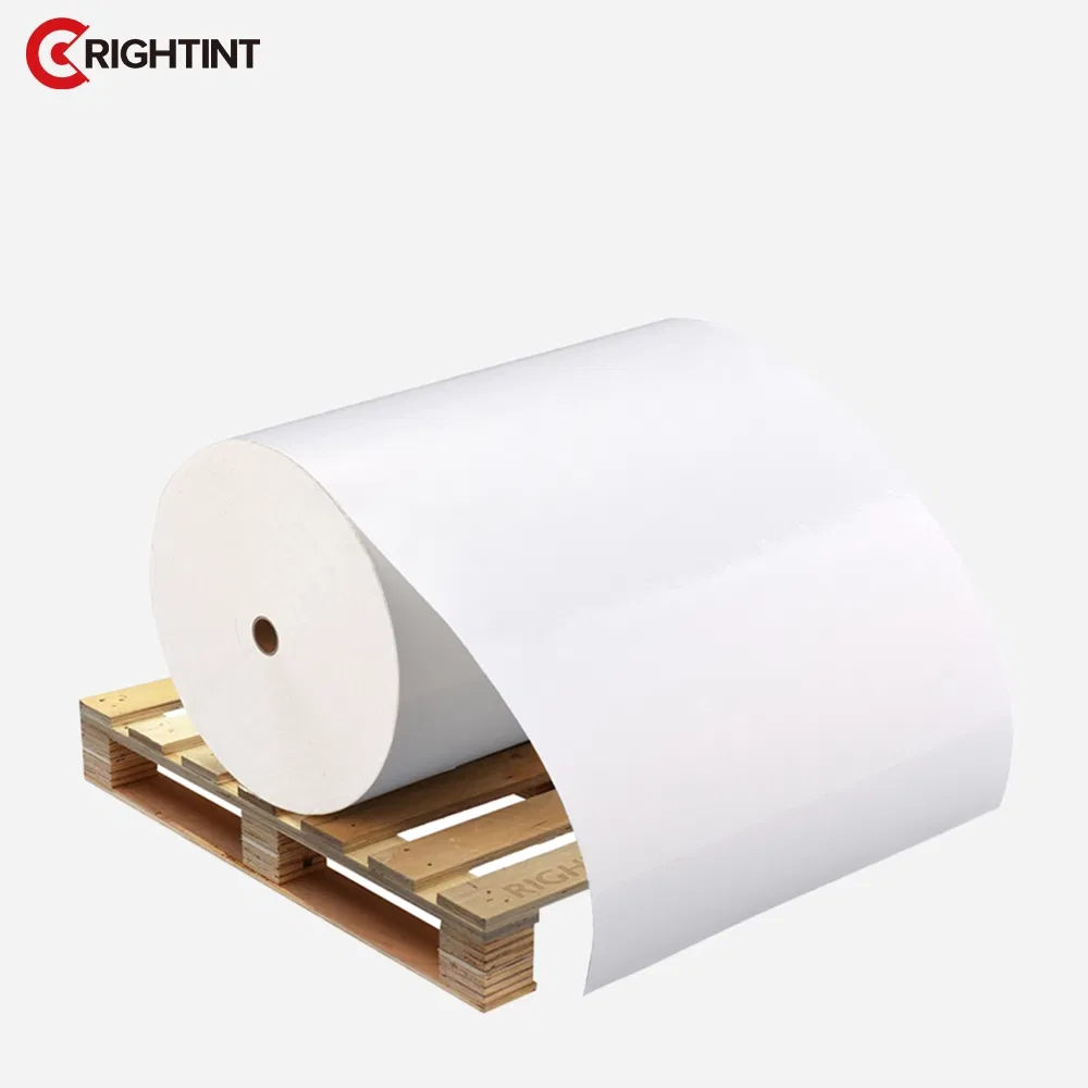 Manufacture Synthetic adesiva label rollo de etiquetas termicas jumbo paper roll