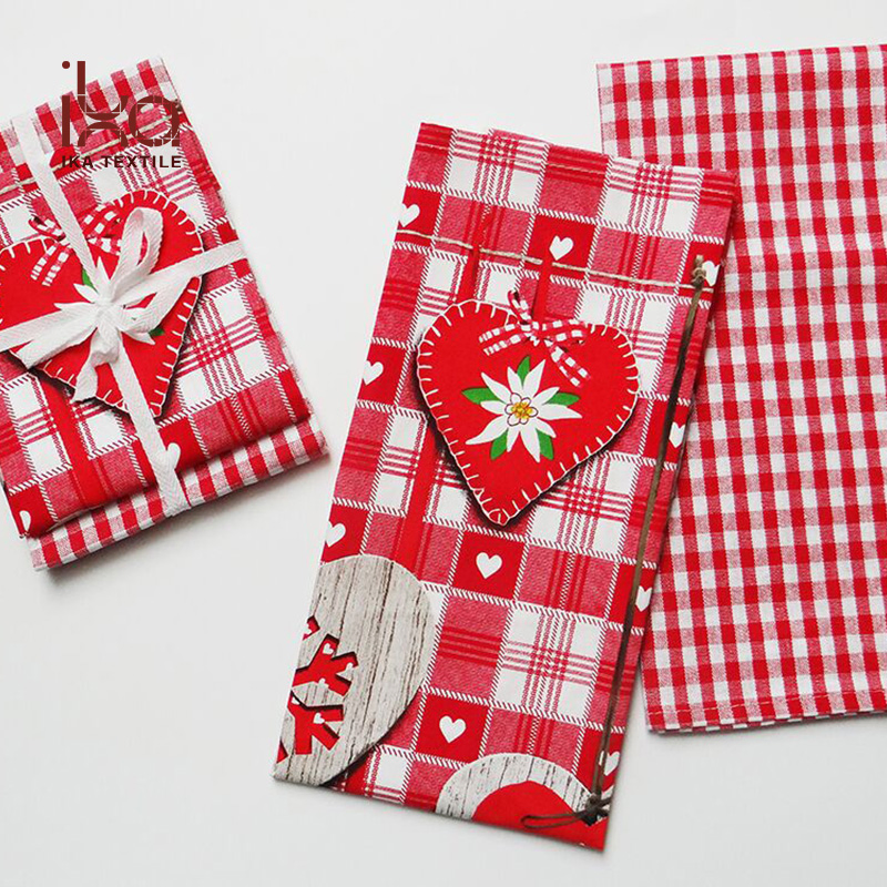 Hemmed Table Decoration Dinner Napkin Custom Embroidered Logo 100% Cotton Reusable Party Christmas Cloth Napkins