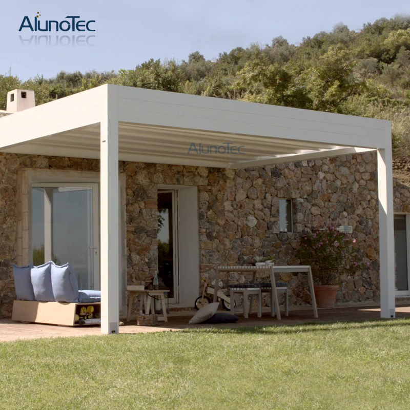 Best Selling Backyard Terrace Electric Opening Roof Party Tent Patio Pavilion Gazebo Waterproof Garden Canopy Metal Pergola for BBQ