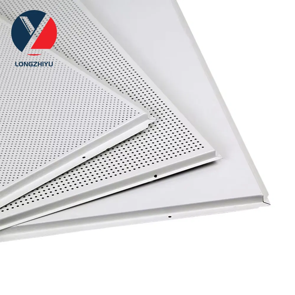 Commercial Interior Aluminum Ceiling Panels 600X600 Size Metal False Ceiling Material