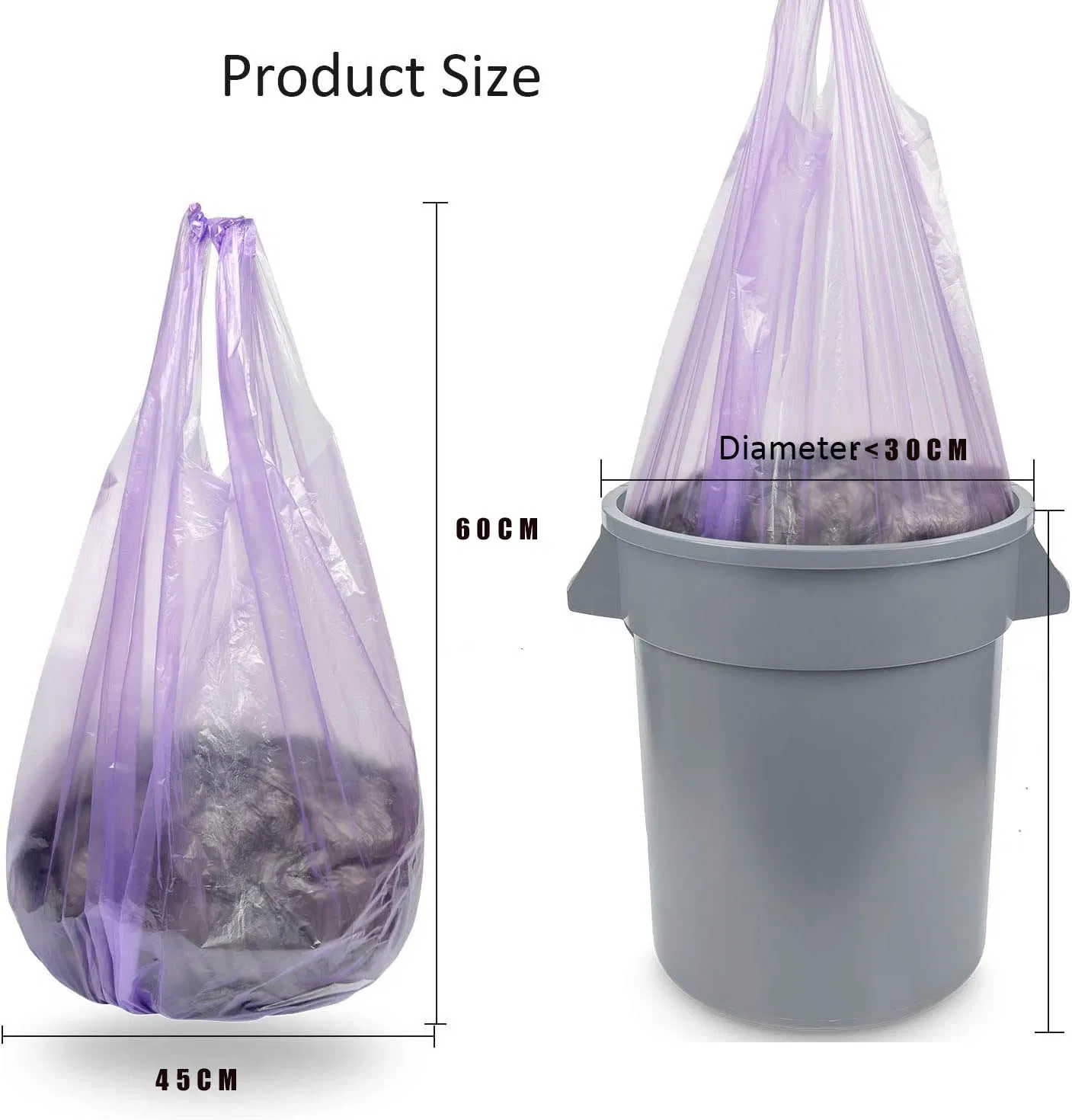 Factory Price Custom Plastic Bag Household PE Industrial Disposable Rubbish Trash Garbage Bags