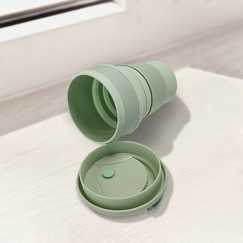 Складной силиконовый стакан, портативный, термостойкий